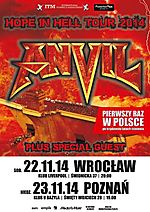 Anvil - Hope in Hell Tour 2014