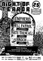 Night Of Terror XXV: Empheris, Hell Patrol, Hate Them All, Proch