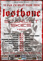 Lostbone, Scarlet Skies, 15 pln Za Bilet Tour 2014, metal