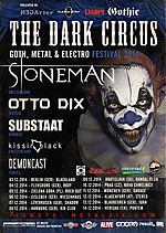 The Dark Circus Festival, Stoneman, Otto Dix, Substaat, Kissin' Black, Demoncast, gothic metal, darkwave, synth electro, dark rock, industrial rock