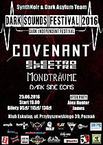 Dark Sounds Festival 2016, Dark Sounds Festival, Covenant, Electro Spectre, Mondträume, Dark Side Eons, electro, EBM, industrial, synth pop, future pop, dark noir