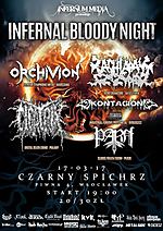 Infernal Bloody Night,  death metal, grind, sludge, doom metal, industrial, Orchivion, Zachlapany Szczypior, Kontagion, Cicatrix, Parh