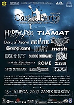 Castle Party, Castle Party 2017, Tiamat, My Dying Bride, Diary Of Dreams, Arkona, Vive La Fete, Diorama, Suicide Commando