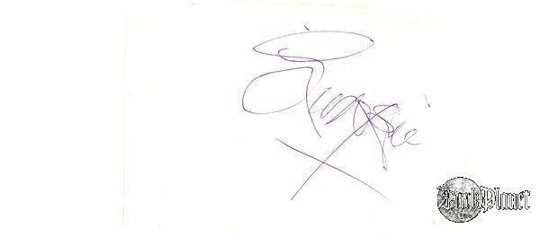 SIOUXSIE AUTOGRAF 1995