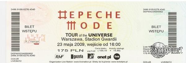 DEPECHE MODE -WARSAW 23.05.2009- ODWOŁANY:(
