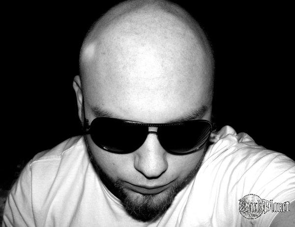 sitting in the empty black...