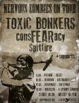 Nervous Zombies On Tour, Toxic Bonkers, consFEARacy, Spitfire, grindcore, hardcore, thrash metal
