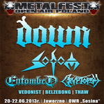 Down, Sodom, Entombed, Metalfest, Jaworzno, metal, hard rock, thrash metal, black metal, stoner metal, festiwal Down, Sodom, Entombed, Metalfest, Jaworzno, metal, hard rock, thrash metal, black metal, stoner metal, festiwal