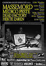 Massemord,  Medico Peste, Dead Factory, Hekte Zaren, black metal, koncerty, trasa, Choroba Ogień Kwiecień