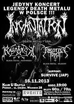 Incantation, Forgotten Tomb, Koncerty, black metal, doom metal, metal, Ragnarok