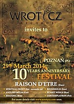 Wrotycz 10th Anniversary Festival, Wrotycz Records, Wrotycz Festival, Raison d’Etre, Spiritual Front, Bocksholm, Antlers Mulm, Sunset Wings, Kratong, Contemplatron