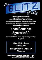 The Blitz Party, Agressiva 69, Neon Romance, industrial, electropop, electro, rock