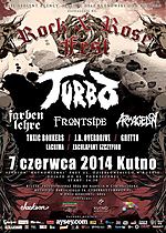 Rock Rose Fest Kutno 2014, Turbo, Frontside, Farben Lehre, Armagedon, Toxic Bonkers, J.D. Overdrive, Ghetto, Lacrima, Zachlapany Szczypior, metal, rock, heavy metal, punk, death metal