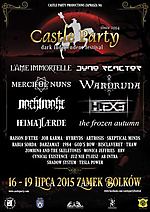 Castle Party 2015, Castle Party, Juno Reactor, L'ame Immortelle, Wardruna, Nachtmahr, Merciful Nuns, The Frozen Autumn, Heimataerde, H.Exe, Artrosis, Rabia Sorda, Raison D'etre, Job Karma, Hybryds, Zombina And The Skeletones, God's Bow, Skeptical Minds, D