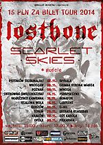 Lostbone, Scarlet Skies, 15 pln Za Bilet Tour 2014, metal Lostbone, Scarlet Skies, 15 pln Za Bilet Tour 2014, metal