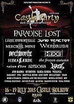 Castle Party, Castle Party 2015, Paradise Lost, Juno Reactor, L'ame Immortelle, Wardruna, Nachtmahr, Merciful Nuns, The Frozen Autumn, Heimataerde, Hate, H.EXE, Artrosis Castle Party, Castle Party 2015, Paradise Lost, Juno Reactor, L'ame Immortelle, Wardruna, Nachtmahr, Merciful Nuns, The Frozen Autumn, Heimataerde, Hate, H.EXE, Artrosis