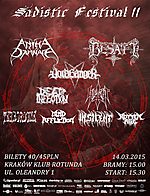Sadistic Festival II, Sadistic Festival, Besatt, Dead Infection, Iperyt, Anima Damnata, Voidhanger, Terrordome, Mind Affliction, Rotten Age, In Silent, black metal, death metal, thrash metal Sadistic Festival II, Sadistic Festival, Besatt, Dead Infection, Iperyt, Anima Damnata, Voidhanger, Terrordome, Mind Affliction, Rotten Age, In Silent, black metal, death metal, thrash metal