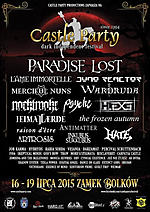 Castle Party 2015, Castle Party, Paradise Lost, Juno Reactor, L'ame Immortelle, Wardruna, Nachtmahr, Merciful Nuns, Antimatter, Inkubus Sukkubus