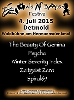 Owls  ́n ́ Bats Festival, Spiral69, Zeitgeist Zero, Winter Severity, Index, Psyche, The Beauty of Gemina
