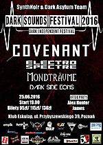 Dark Sounds Festival 2016, Dark Sounds Festival, Covenant, Electro Spectre, Mondträume, Dark Side Eons, electro, EBM, industrial, synth pop, future pop, dark noir