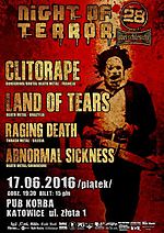 Night of Terror, doom metal, death metal, Clitorape, Land of Tears, Raging Death, thrash metal, Abnormal Sickness