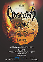 Obscura, technical death metal, progressive metal, death metal, heavy metal, Revocation, Beyond Creation, Rivers Of Nihil Obscura, technical death metal, progressive metal, death metal, heavy metal, Revocation, Beyond Creation, Rivers Of Nihil