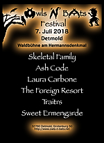 Owls n Bats Festival, Skeletal Family, Ash Code, Laura Carbone, The Foreign Resort, Traitrs, Sweet Ermengarde
