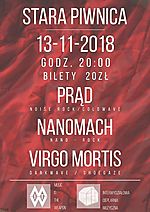 Prąd, Nanomach, Virgo Mortis, post-rock, stoner rock, space rock, cold wave, punk rock, industrial, industrial metal, dark wave, noise rock Prąd, Nanomach, Virgo Mortis, post-rock, stoner rock, space rock, cold wave, punk rock, industrial, industrial metal, dark wave, noise rock