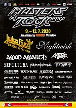 Masters Of Rock, Judas Priest, Nightwish, Amon Amarth, Anthrax, Sepultura, Heaven Shall Burn, Testament, Beast In Black, Alestorm, Oomph!, Amorphis, Kataklysm, Orden Ogan, Septic Flesh, Civil War, Pink Cream 69, Pragockoncert