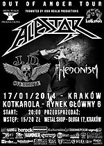 Out of Anger Tour II - Alastor, J.D.Overdrive, Hedonism